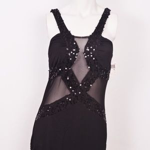 Sugar & Spice Black Peek-A-Boo Sexy Clubwear (XL)